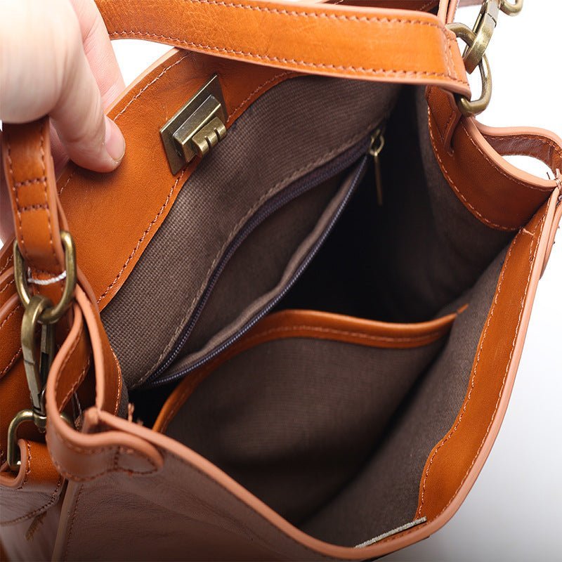 Full Grain Leather Handbag Women Leather Handmade Leather Bag - Image 4