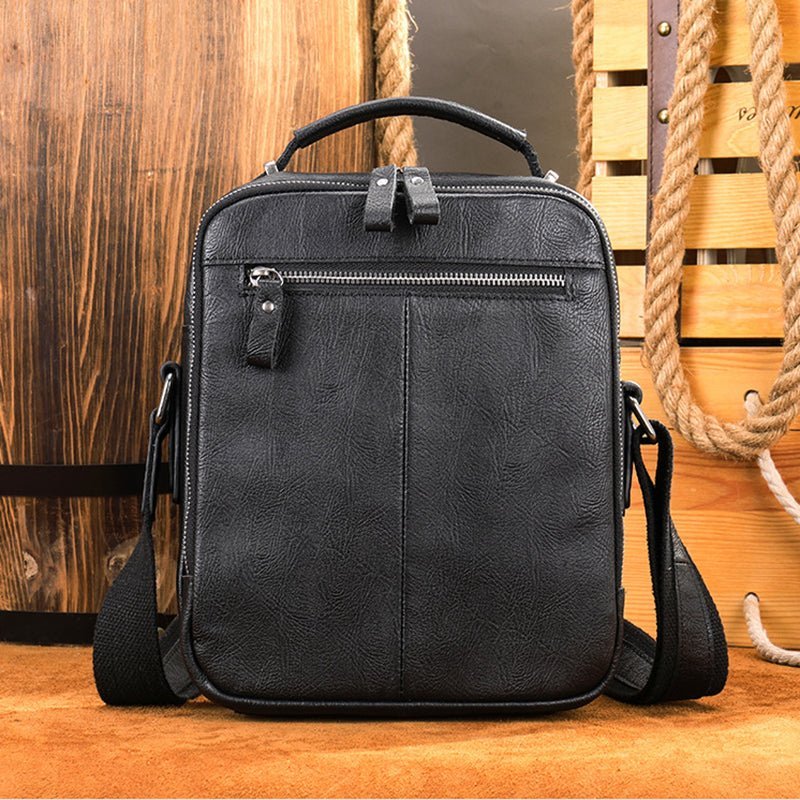 Full Grain Leather Men’s Satchel Leather Mens Crossbody Bag - Image 6