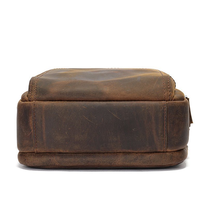 Full Grain Leather Men’s Satchel Leather Mens Crossbody Bag - Image 9