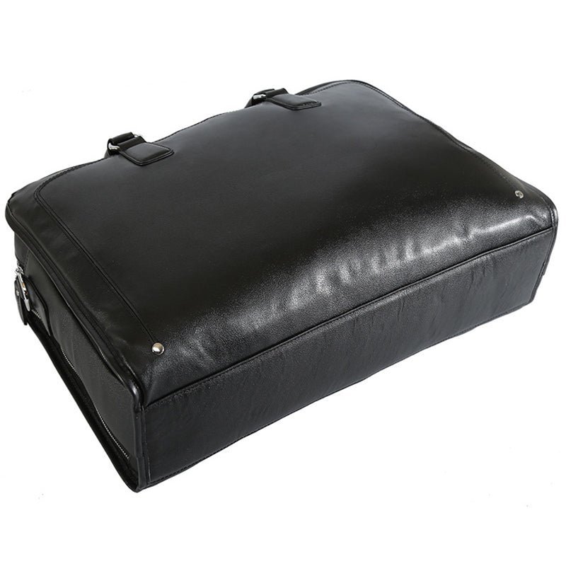 Full Grain Leather Mens Briefcase 17 Inch Leather Laptop Bag - Image 7