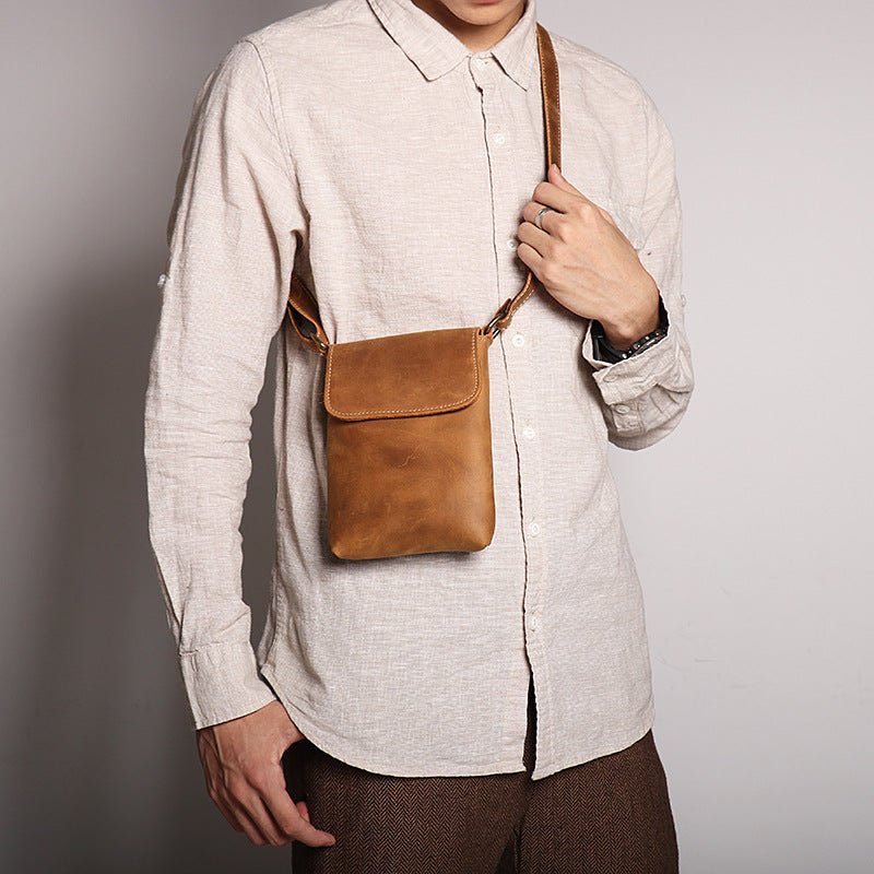 Handmade Genuine Leather Satchel Bag Shoulder Bag - Image 3